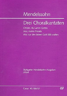 3 Choralkantaten fr gem Chor und Orchester Studienpartitur (dt/en)
