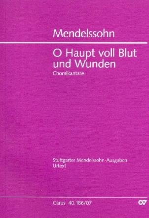O Haupt voll Blut und Wunden fr Bass, gem Chor und Orchester Studienpartitur