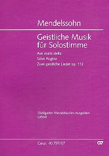 Geistliche Musik fr Solostimme fr Sopran und Instrumente Studienpartitur