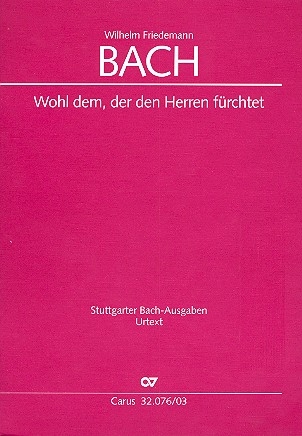 Wohl dem, der den Herren frchtet FK76 fr Soli, gem Chor, 2 Violinen, Viola und Bc Klavierauszug