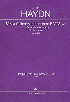 Groe Mariazeller Messe C-Dur Hob.XXII:5 fr Soli, gem Chor und Orchester Studienpartitur