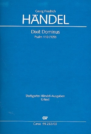 Dixit Dominus HWV232  fr Soli, gem Chor, Streichorchester und Bc Klavierauszug