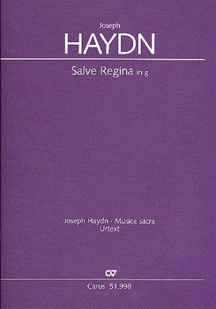 Salve Regina g-Moll Hob.XXIIIb:2 fr Soli (SATB), gem Chor ad lib, Streicher, Orgel und Bc,  Partitur