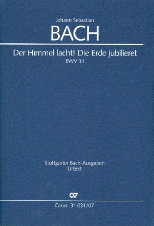 Der Himmel lacht! Die Erde jubilieret fr Soli STB, gem Chor (SSATB), Streicher, Blser und Bc Studienpartitur