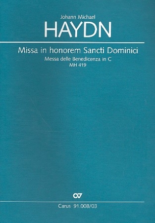 Missa in honorem Sancti Dominici MH419 fr Soli, gem Chor und Orchester Klavierauszug