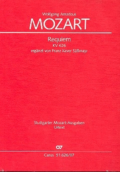 Requiem d-Moll KV626 fr Soli, gem Chor und Orchester Studienpartitur