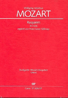 Requiem d-Moll KV626 fr Soli, gem Chor und Orchester Studienpartitur