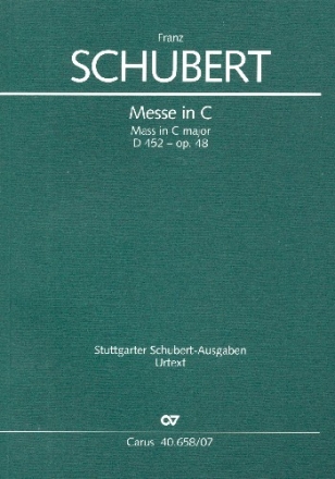 Messe C-Dur D452 op.48 fr Soli, gem Chor und Orchester Studienpartitur