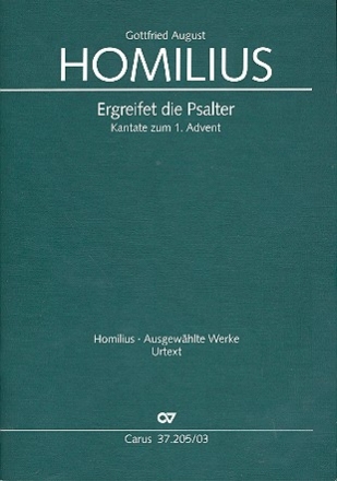 Ergreifet die Psalter HoWV2,1 fr Soli, Doppelchor und Orchester Klavierauszug