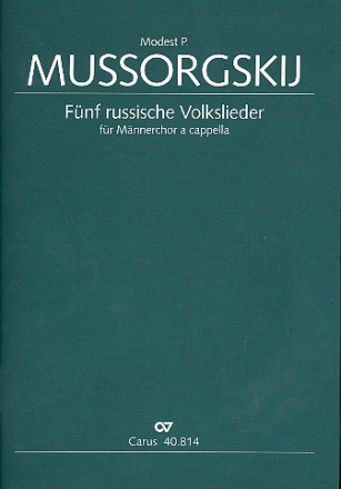 5 russische Volkslieder fr Mnnerchor a cappella Partitur (dt/russ)