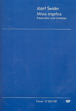 Missa angelica fr Frauenchor und Orchester Partitur