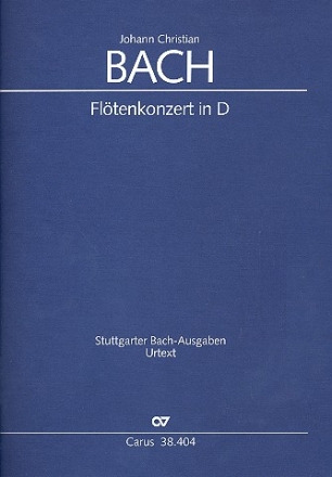 Konzert D-Dur WarbC79 fr Flte und Kammerorchester Partitur