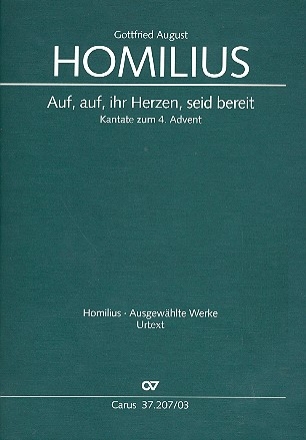 Auf, auf, ihr Herzen, seid bereit HoWVII.7 fr Soli, gem Chor und Instrumente Klavierauszug