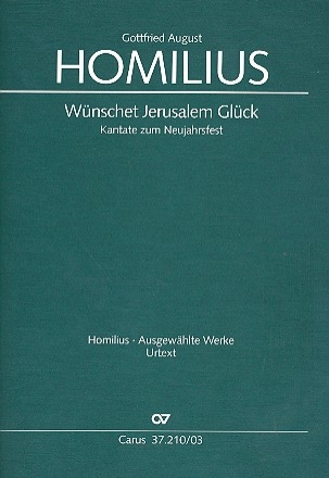 Wnschet Jerusalem Glck HoWVII.29 fr Soli, gem Chor und Instrumente Klavierauszug