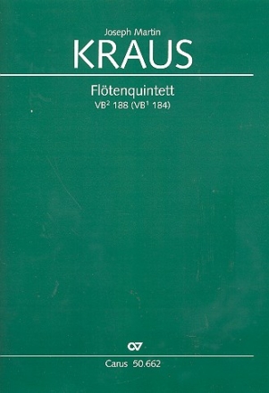 Fltenquintett VB188  fr Flte und Streichquartett Partitur