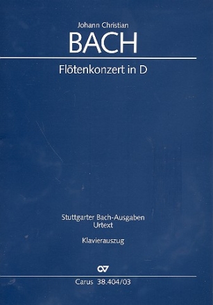 Konzert D-Dur WarbC79  fr Flte und Kammerorchester Klavierauszug