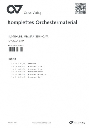Membra Jesu nostri fr gem Chor, Streichorchester und Orgel Stimmensatz (Streicher 5-5-4-4-1)