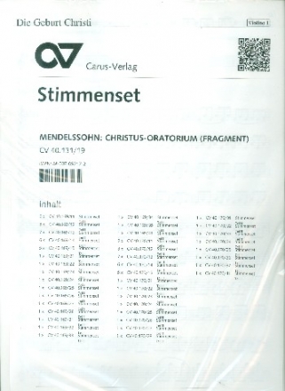 Christus op.97 fr Tenor, gem Chor und Orchester Stimmensatz (Streicher 9-8-7-6-5)