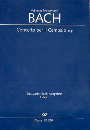 Konzert g-Moll BR-WFB:C17 (Fk unsicher) fr Cembalo und Streicher Partitur