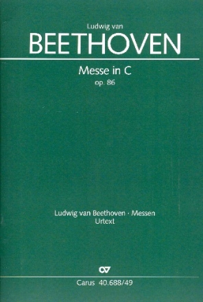 Messe C-Dur op.86 fr Soli, gem Chor und Orchester Orgel
