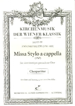 Missa Stylo a cappella fr gem Chor a cappella Partitur