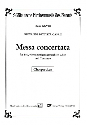 Messa concertata fr Soli, gem Chor und Bc Chorpartitur (la)
