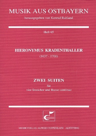 2 Suiten fr 4 STreicher und Bc Partitur (Bc ausgesetzt)
