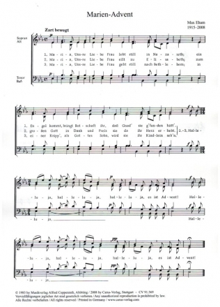 Marien-Advent fr gem Chor a cappella Partitur