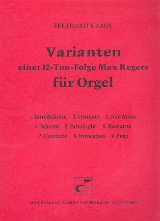 Varianten einer 12-Ton-Folge Max Regers fr Orgel