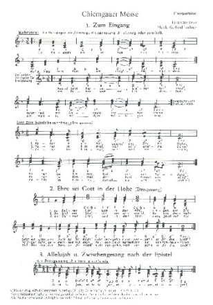 Chiemgauer Messe f�r 3 Stimmen (Chor) und Instrumente Chorpartitur
