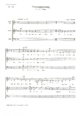 Trauungsgesang fr gem Chor a cappella Partitur