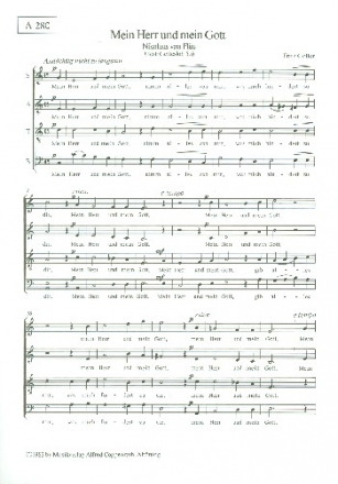 Mein Herr und mein Gott fr gem Chor a cappella Partitur