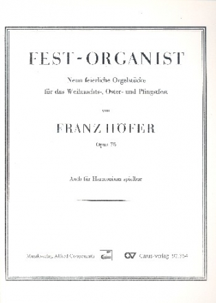 Fest-Organist op.75 fr Orgel (Harmonium)