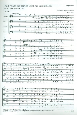 Die Freude der Hirten ber die Geburt Jesu HoWVI.1 fr Soli, gem Chor und Orchester Chorpartitur