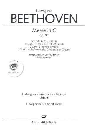 Messe C-Dur op.86 fr Soli, gem Chor und Orchester Chorpartitur
