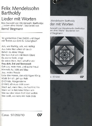 Lieder ohne Worte - mit Worten fr gem Chor und Orgel Partitur