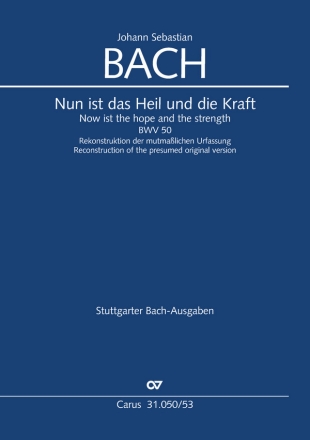 Bach, Johann Sebastian Nun ist das Heil und die Kraft Coro SATB/SATB, 2 Ob, Obda, 3 Tr, Timp, 2 Vl, Va, Bc Klavierauszug