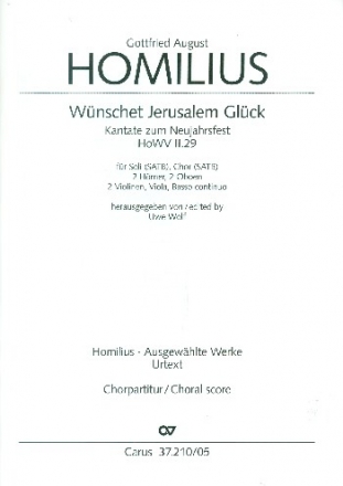 Wnschet Jerusalem Glck HoWVII.29 fr Soli, gem Chor und Orchester Chorpartitur