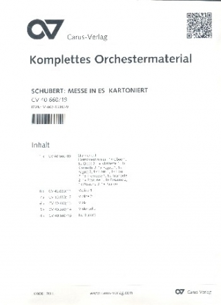 Messe Es-Dur D950 fr Soli, gem Chor und Orchester Stimmensatz (Streicher 8-7-6-5-4)