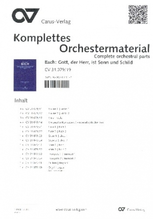 Gott der Herr ist Sonn und Schild Kantate Nr.79 BWV79 Stimmensatz (Streicher 4-4-3-4)