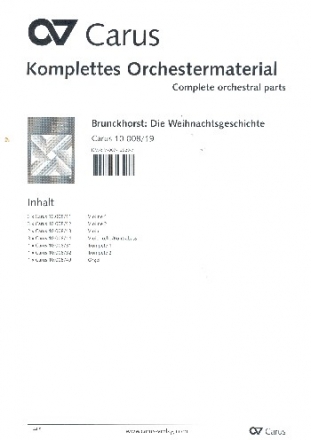 Die Weihnachtsgeschichte fr Soli, gem Chor und Orchester Stimmensatz (Streicher 3-3-2-3)