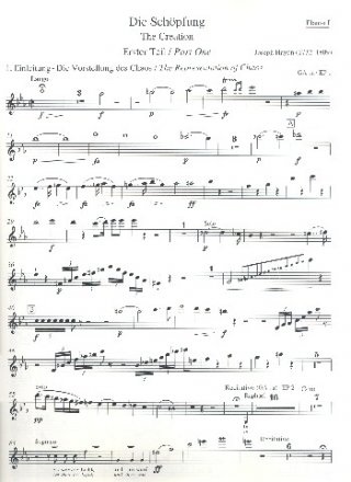 Die Schpfung fr Soli, gem Chor und Orchester Stimmensatz (Streicher 6-5-4-3-2)