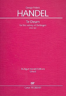 Dettinger Te Deum HWV283 fr Soli, gem Chor und orchester Studienpartitur (dt/en)
