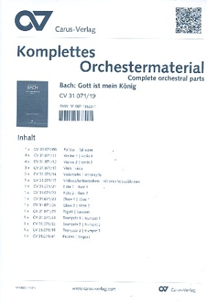 Gott ist mein Knig Kantate Nr.71 BWV71 Stimmensatz (Streicher 4-4-3-3-1)