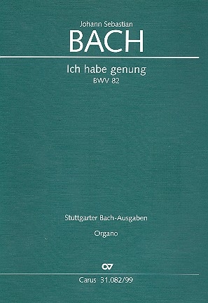 Ich habe genung BWV82 Fassung 2 fr Solo Sopran, Flte, Streicher und Bc Komplettes Orchestermaterial (4-4-3-4)