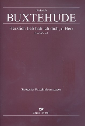 Herzlich lieb hab ich dich o Herr BuxWV41 fr 5 Stimmen (gem Chor) und Instrumente Partitur