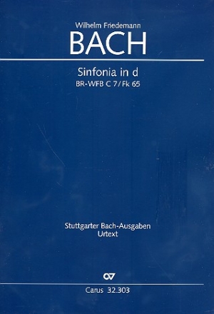 Sinfonia d-Moll BR-WFBC7/Fk65 fr 2 Flten, 2 Violinen, Viola und Bc Partitur (Bc nicht ausgesetzt)