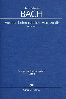 Aus der Tiefen rufe ich Herr zu dir Kantate Nr.131 BWV131 Studienpartitur (Version g-Moll)