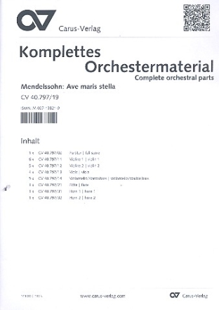 Ave maris stella fr Sopran und Orchester Stimmensatz (Streicher 6-5-4-5)