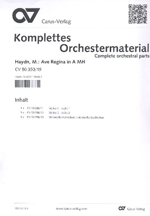 Ave Regina in A fr Sopran, Streicher und Orgel Streicherstimmen (3-3-0-3)